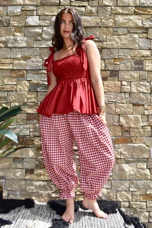 Paloma Bandeau Cami Sangria
